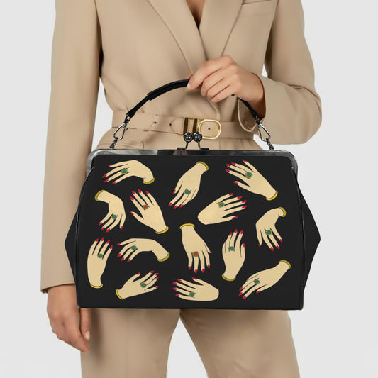 "Gilded Touch" Kisslock Shoulder Bag