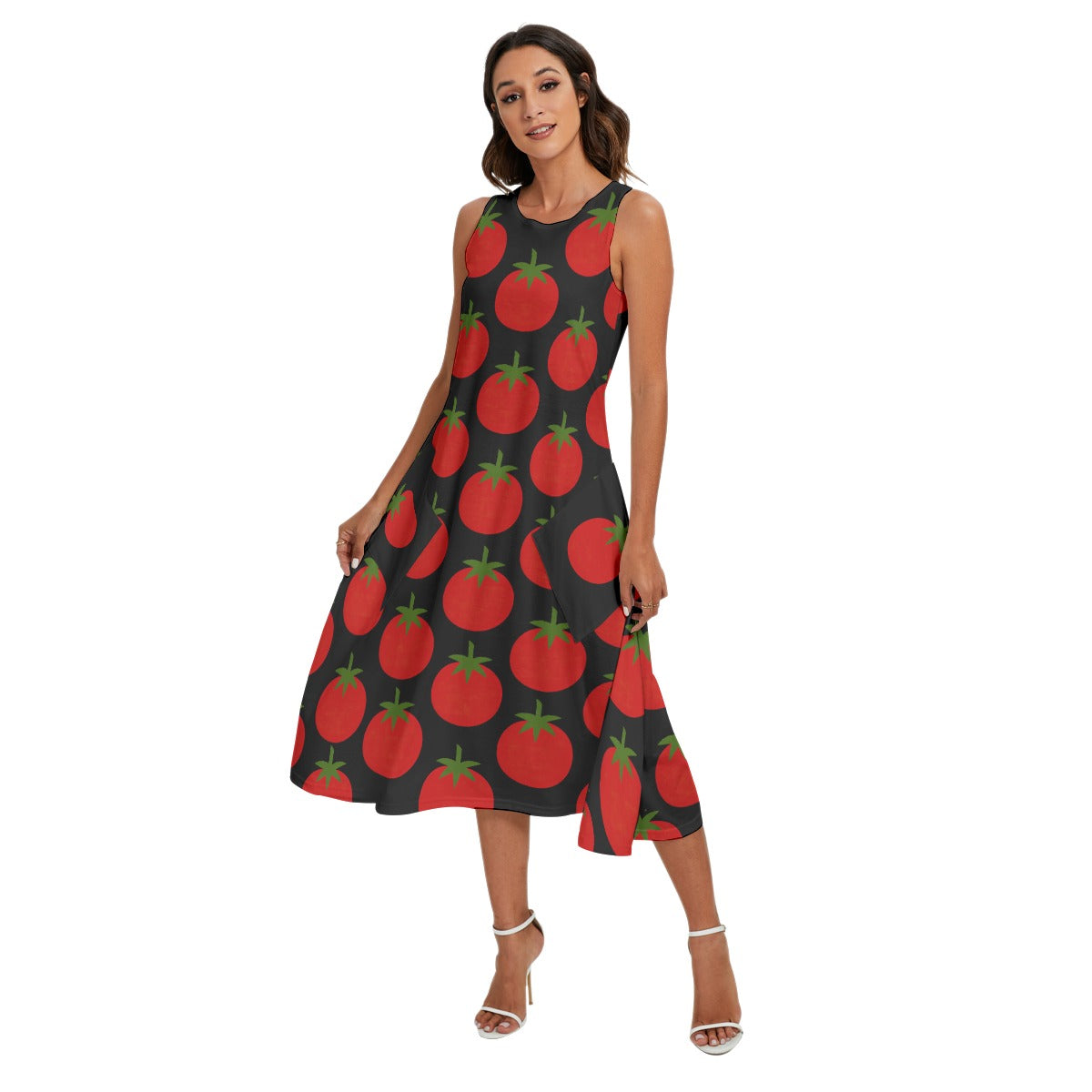 "Hot Tomato" Sleeveless Dressd with Pockets