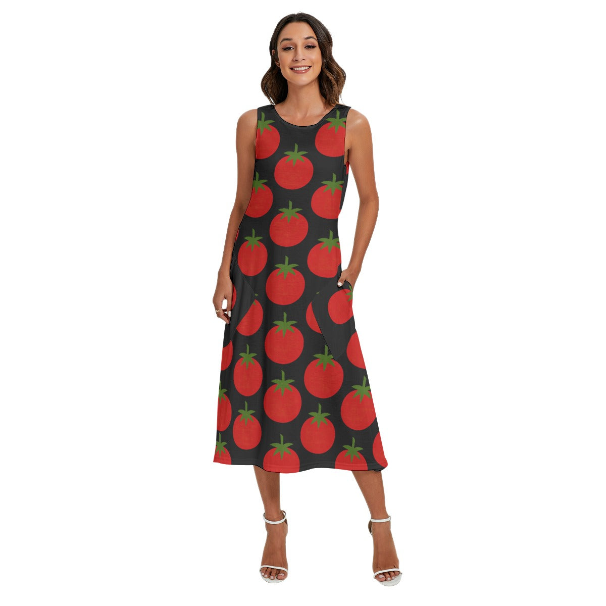 "Hot Tomato" Sleeveless Dressd with Pockets