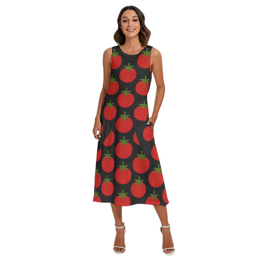 "Hot Tomato" Sleeveless Dressd with Pockets