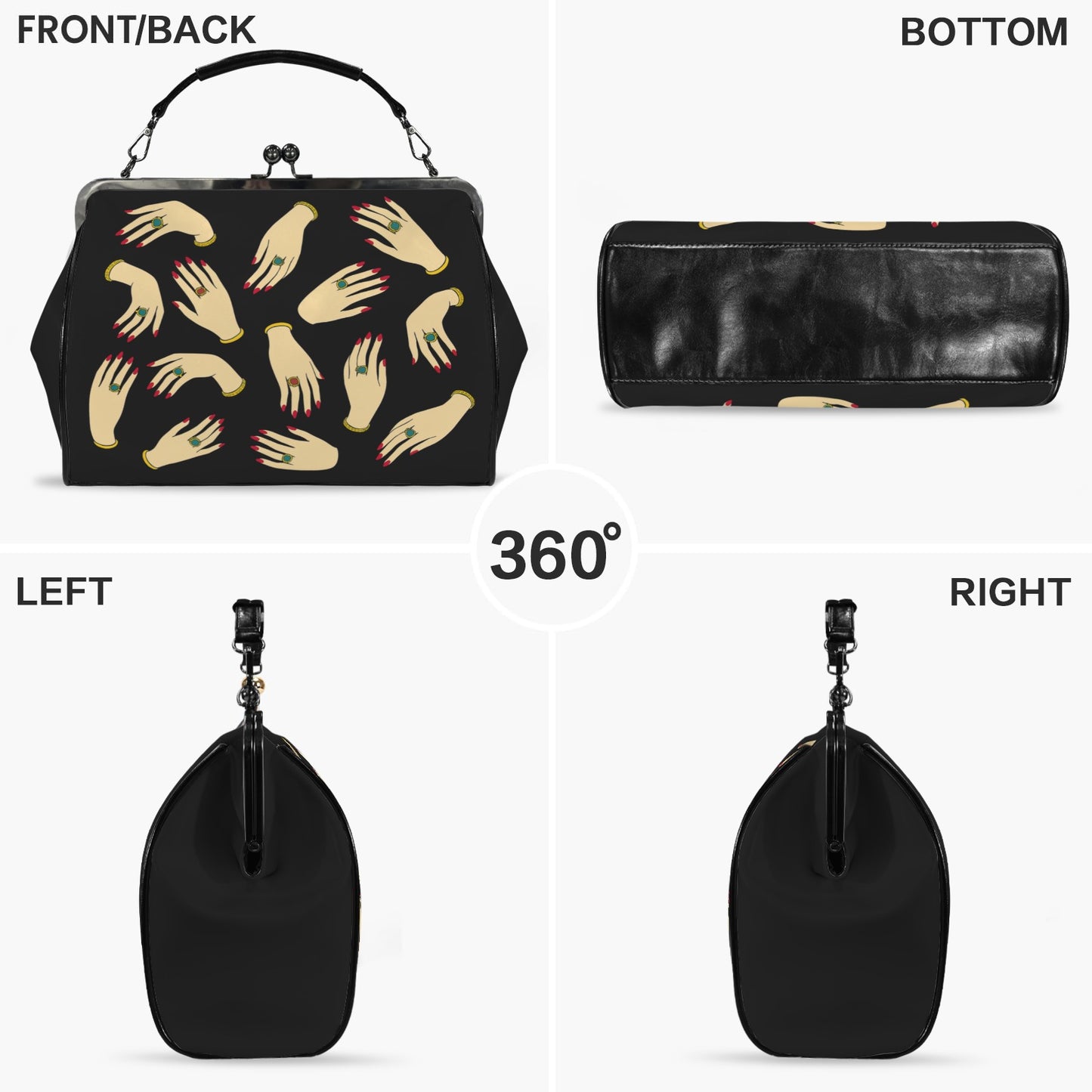 "Gilded Touch" Kisslock Shoulder Bag