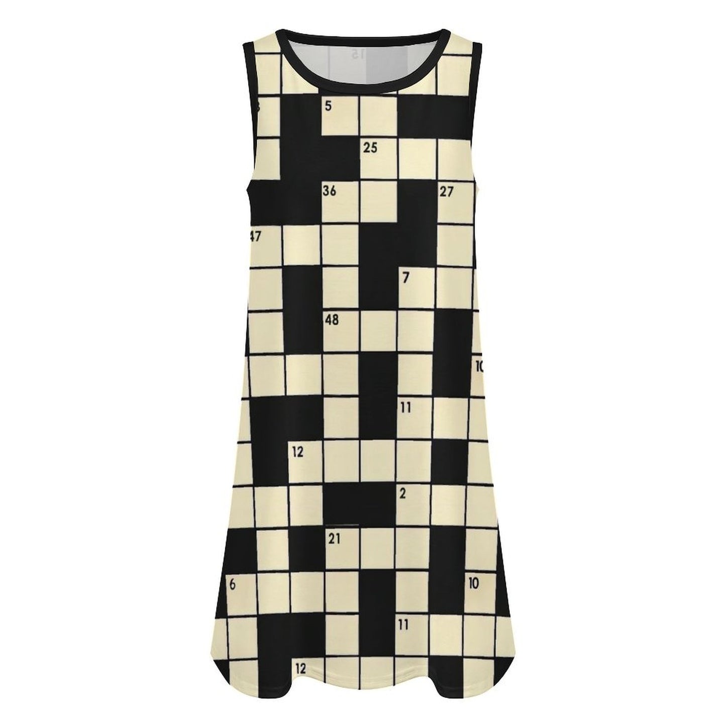 "Across and Down" Sleeveless Dress