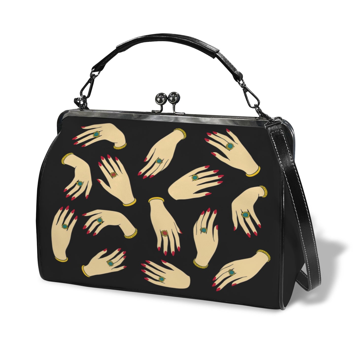 "Gilded Touch" Kisslock Shoulder Bag